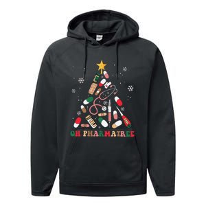 Oh Pharmatree Christmas Tree Pharmacy Medication Funny Xmas Performance Fleece Hoodie