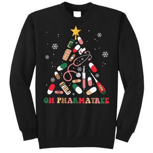 Oh Pharmatree Christmas Tree Pharmacy Medication Funny Xmas Sweatshirt