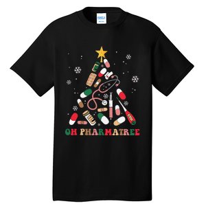 Oh Pharmatree Christmas Tree Pharmacy Medication Funny Xmas Tall T-Shirt