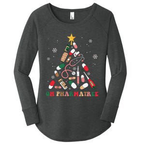 Oh Pharmatree Christmas Tree Pharmacy Medication Funny Xmas Women's Perfect Tri Tunic Long Sleeve Shirt