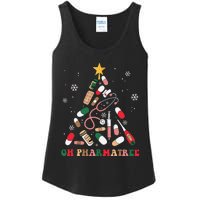 Oh Pharmatree Christmas Tree Pharmacy Medication Funny Xmas Ladies Essential Tank