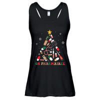 Oh Pharmatree Christmas Tree Pharmacy Medication Funny Xmas Ladies Essential Flowy Tank