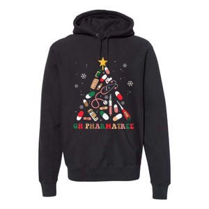 Oh Pharmatree Christmas Tree Pharmacy Medication Funny Xmas Premium Hoodie