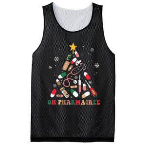 Oh Pharmatree Christmas Tree Pharmacy Medication Funny Xmas Mesh Reversible Basketball Jersey Tank