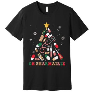 Oh Pharmatree Christmas Tree Pharmacy Medication Funny Xmas Premium T-Shirt