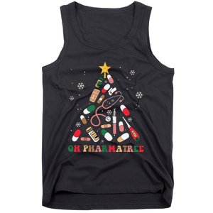 Oh Pharmatree Christmas Tree Pharmacy Medication Funny Xmas Tank Top