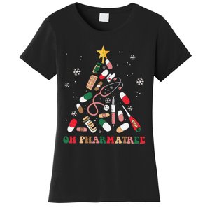 Oh Pharmatree Christmas Tree Pharmacy Medication Funny Xmas Women's T-Shirt