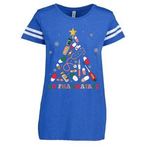 Oh Pharmatree Christmas Tree Pharmacy Medication Funny Xmas Enza Ladies Jersey Football T-Shirt