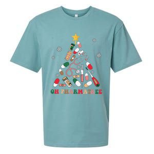 Oh Pharmatree Christmas Tree Pharmacy Medication Funny Xmas Sueded Cloud Jersey T-Shirt