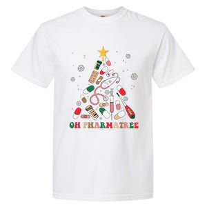 Oh Pharmatree Christmas Tree Pharmacy Medication Funny Xmas Garment-Dyed Heavyweight T-Shirt