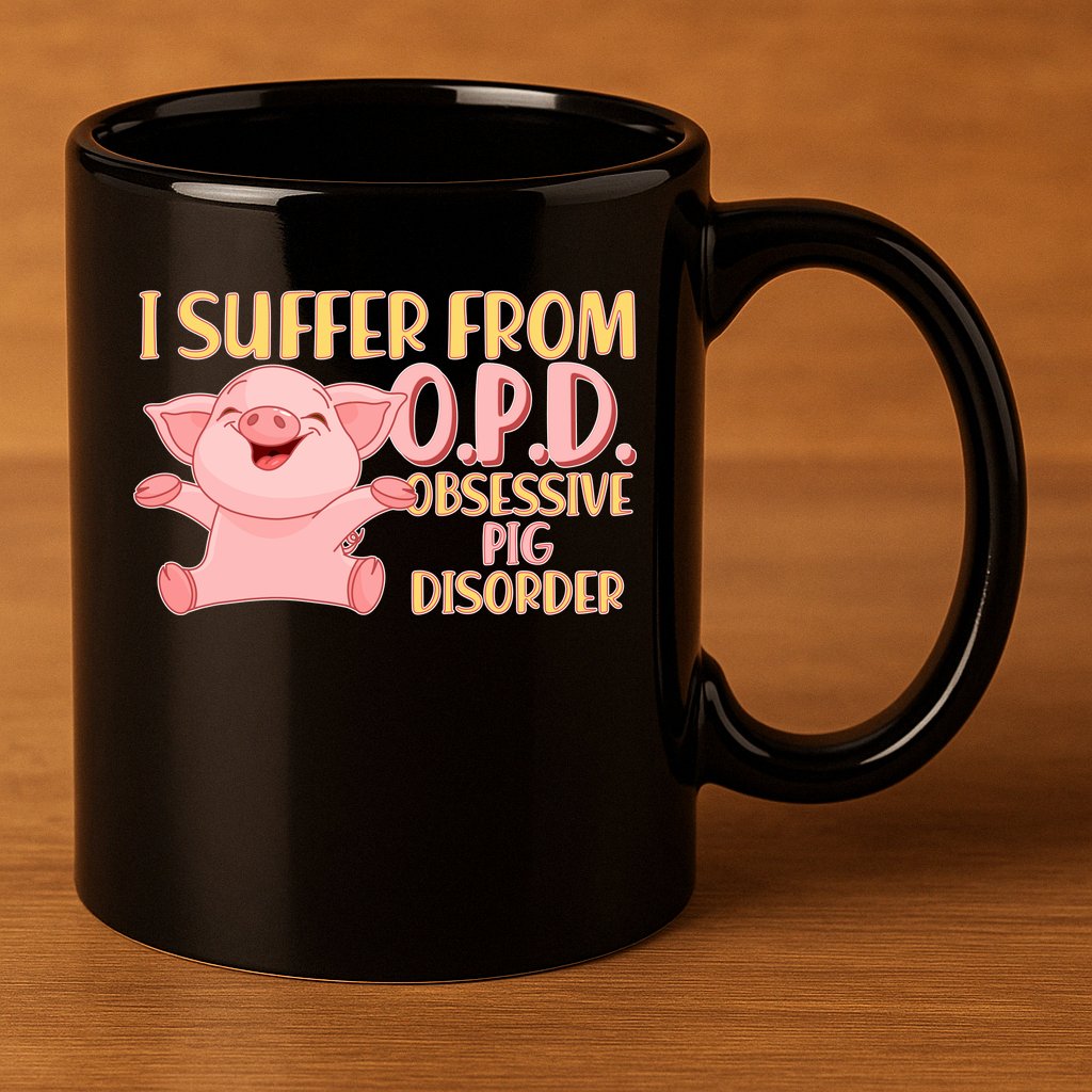 OPD: Obsessive Pig Disorder 11oz C Handle Ceramic Mug