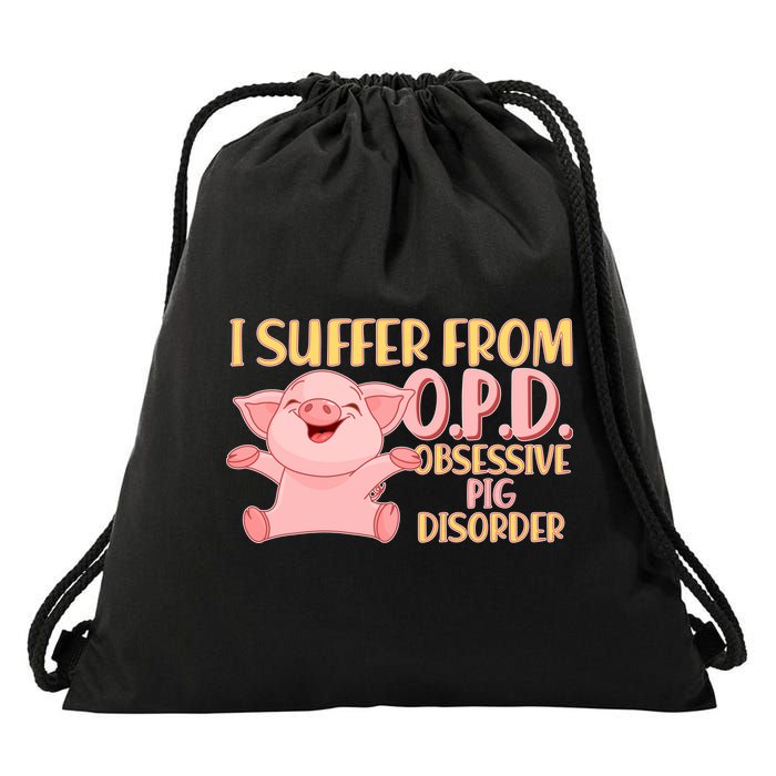 OPD: Obsessive Pig Disorder Drawstring Bag