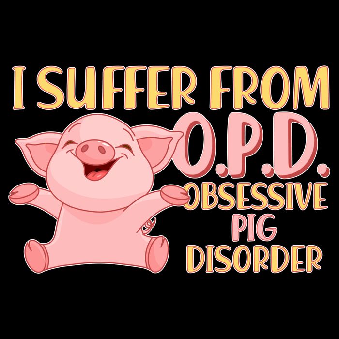OPD: Obsessive Pig Disorder Drawstring Bag