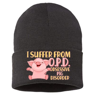 OPD: Obsessive Pig Disorder Sustainable Knit Beanie