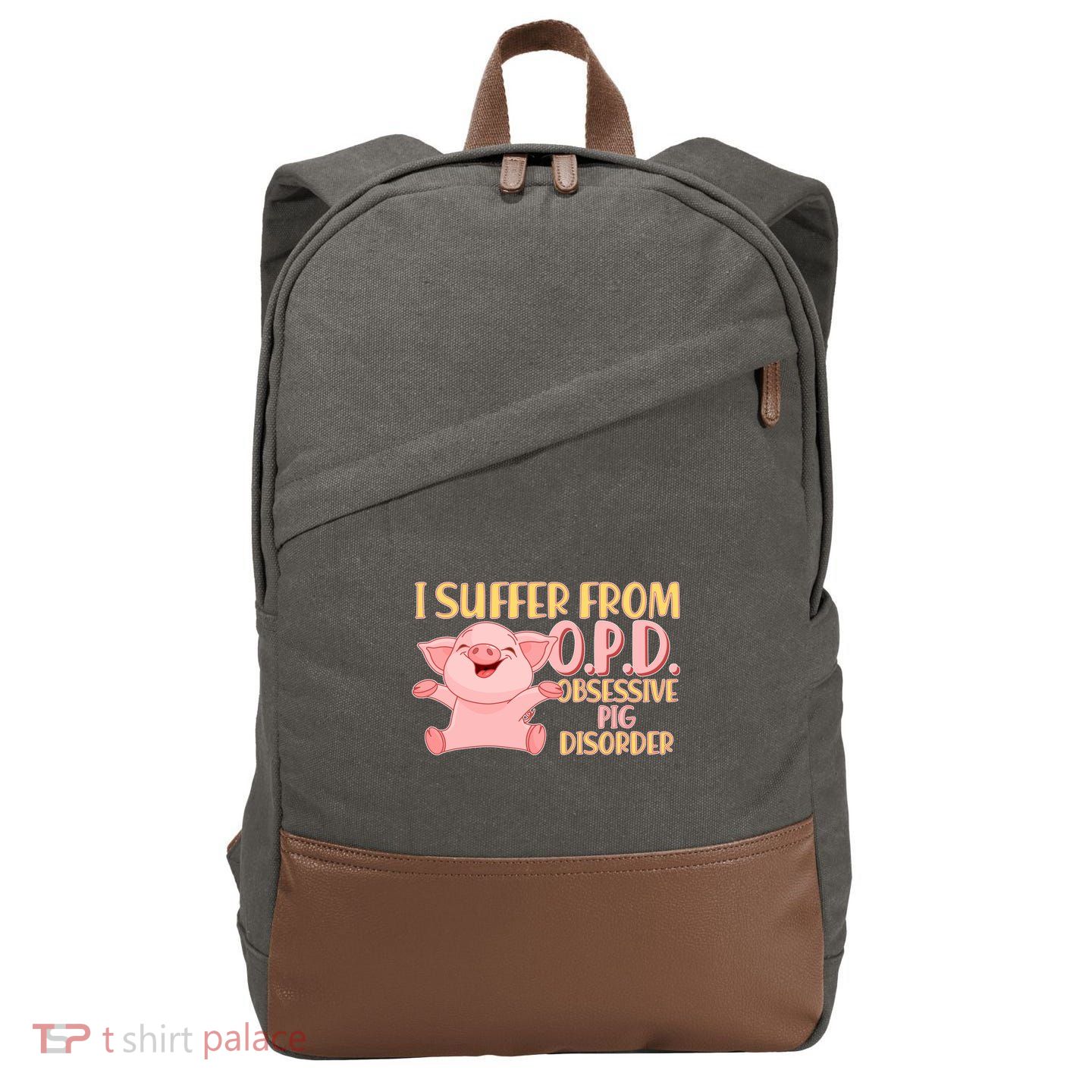 OPD: Obsessive Pig Disorder Cotton Canvas Backpack
