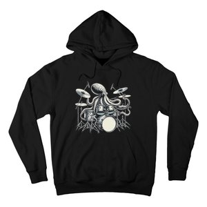 Octopus Playing Drums Drummer Hoodie