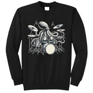 Octopus Playing Drums Drummer Sweatshirt