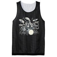 Octopus Playing Drums Drummer Mesh Reversible Basketball Jersey Tank