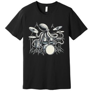 Octopus Playing Drums Drummer Premium T-Shirt