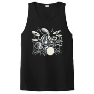 Octopus Playing Drums Drummer PosiCharge Competitor Tank