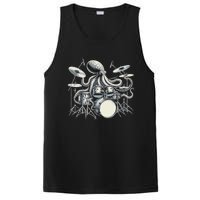 Octopus Playing Drums Drummer PosiCharge Competitor Tank