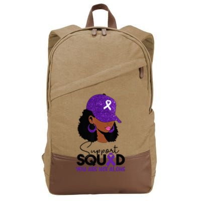 October Purple Domestic Violence Awareness Month Cotton Canvas Backpack