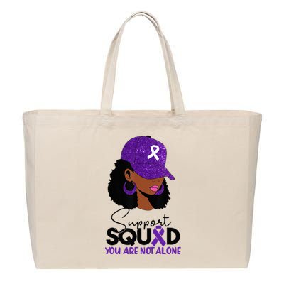 October Purple Domestic Violence Awareness Month Cotton Canvas Jumbo Tote