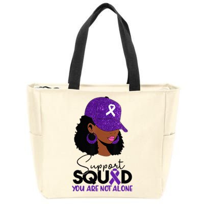 October Purple Domestic Violence Awareness Month Zip Tote Bag