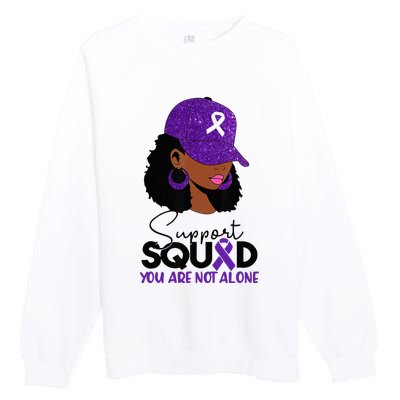 October Purple Domestic Violence Awareness Month Premium Crewneck Sweatshirt