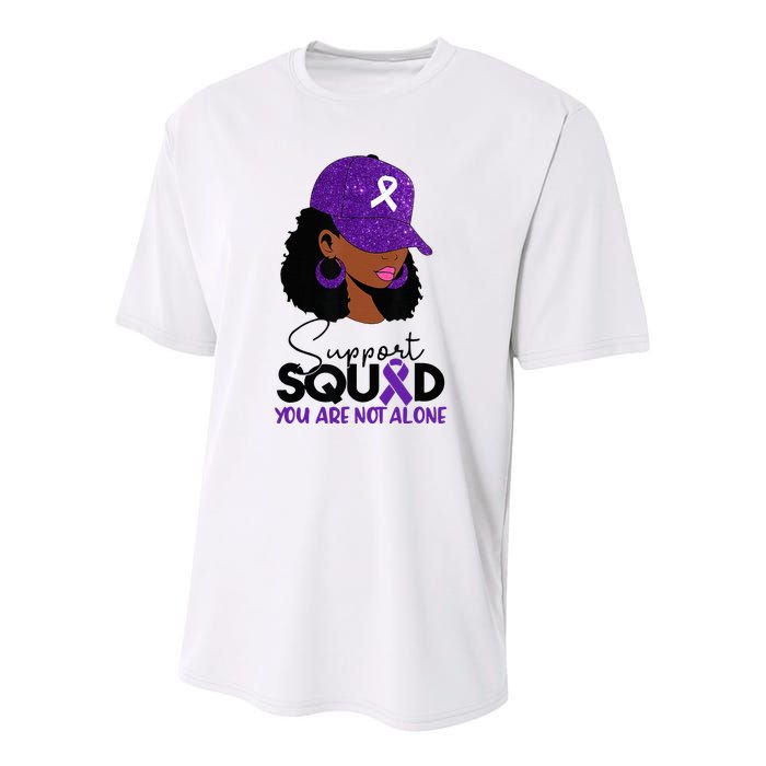 October Purple Domestic Violence Awareness Month Youth Performance Sprint T-Shirt