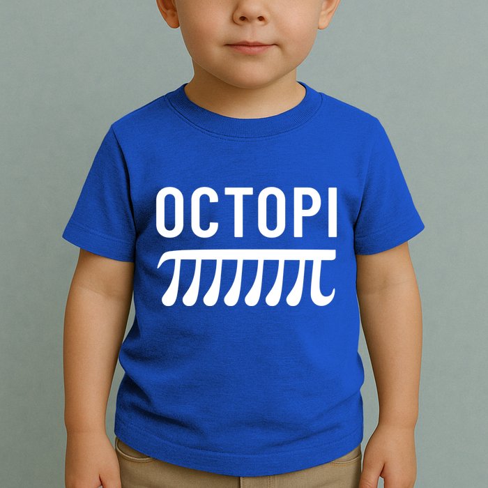 Octopi Pi Day Funny Mathematics Nerd Mathematician Pi Day Gift Toddler T-Shirt