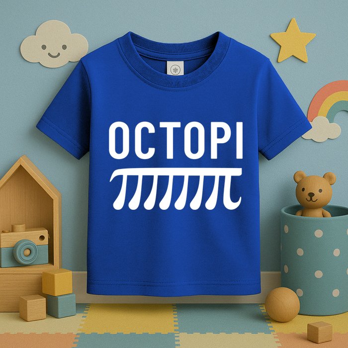 Octopi Pi Day Funny Mathematics Nerd Mathematician Pi Day Gift Toddler T-Shirt