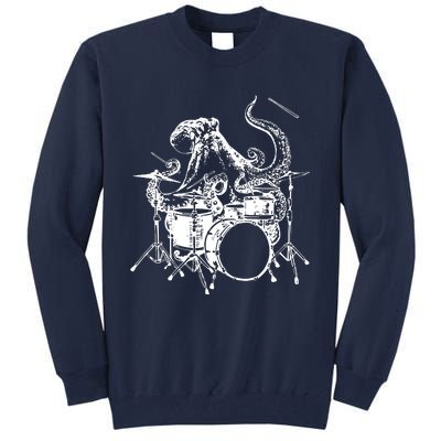 Octopus Playing Drums Tall Sweatshirt