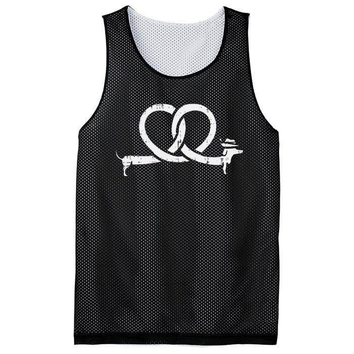 Oktoberfest Pretzel Dachshund Wiener Costume Mesh Reversible Basketball Jersey Tank