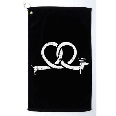 Oktoberfest Pretzel Dachshund Wiener Costume Platinum Collection Golf Towel