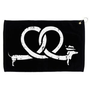 Oktoberfest Pretzel Dachshund Wiener Costume Grommeted Golf Towel