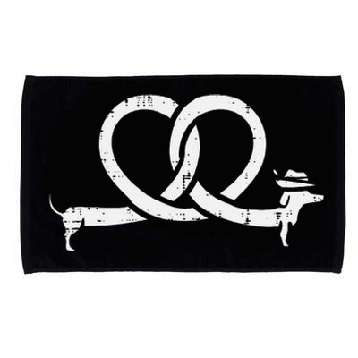 Oktoberfest Pretzel Dachshund Wiener Costume Microfiber Hand Towel