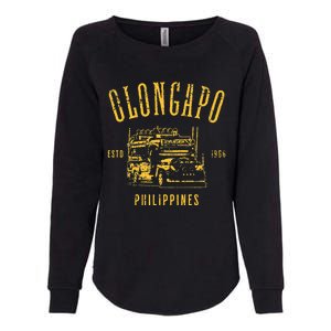 Olongapo Philippines Estd 1966 Distressed Style Design Womens California Wash Sweatshirt