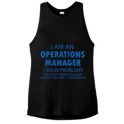 Operations Manager Solve Problems Ladies PosiCharge Tri-Blend Wicking Tank