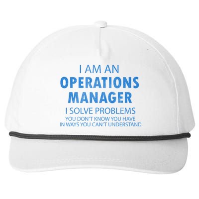 Operations Manager Solve Problems Snapback Five-Panel Rope Hat