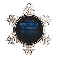 Operations Manager Solve Problems Metallic Star Ornament