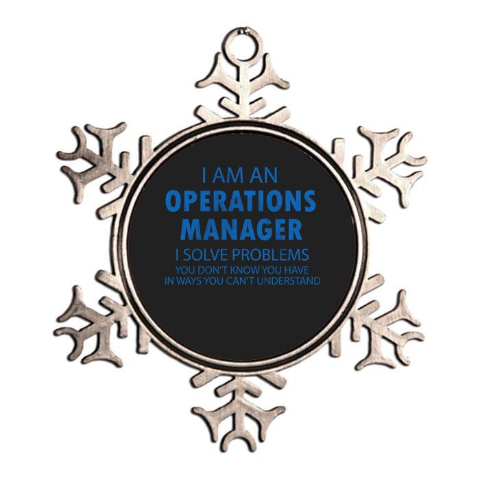 Operations Manager Solve Problems Metallic Star Ornament