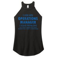 Operations Manager Solve Problems Women's Perfect Tri Rocker Tank