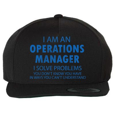 Operations Manager Solve Problems Wool Snapback Cap