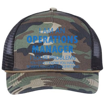 Operations Manager Solve Problems Retro Rope Trucker Hat Cap