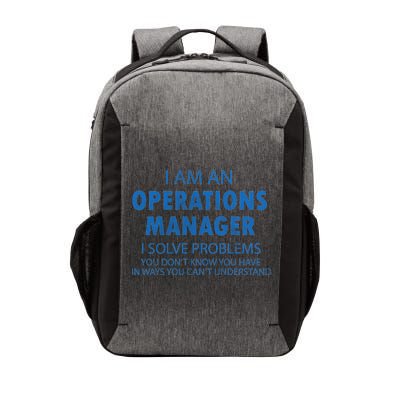 Operations Manager Solve Problems Vector Backpack