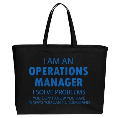 Operations Manager Solve Problems Cotton Canvas Jumbo Tote