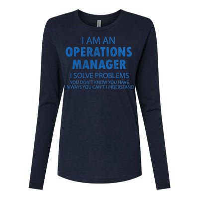 Operations Manager Solve Problems Womens Cotton Relaxed Long Sleeve T-Shirt