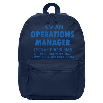 Operations Manager Solve Problems 16 in Basic Backpack