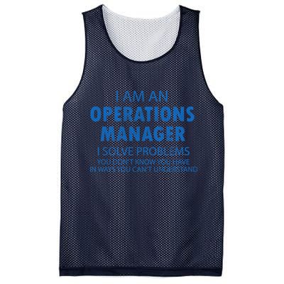 Operations Manager Solve Problems Mesh Reversible Basketball Jersey Tank